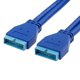 thumbnail image 1 of Usb3.0, cable de extensión M-m de 20 pines, chasis, panel frontal, cable de núcleo de cobre puro Afortunado Sencillez, 1 of 1