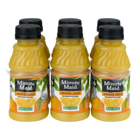 (4 Pack) Minute Maid 100% Juice, Orange, 10 Fl Oz, 6