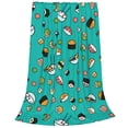 thumbnail image 2 of Fotbe Sushi Manta de Franela Acolchonada con Estampado, Súper Suave y Esponjosa, Extra Grande para Sofá, Cama, Uso Todo el Año-80"x60", 2 of 7