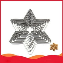 Clearance Bakeware under $5,Six Point Star 10 Cookie Stainless Steel Cookie Cutter Fondant Cake Baking Star