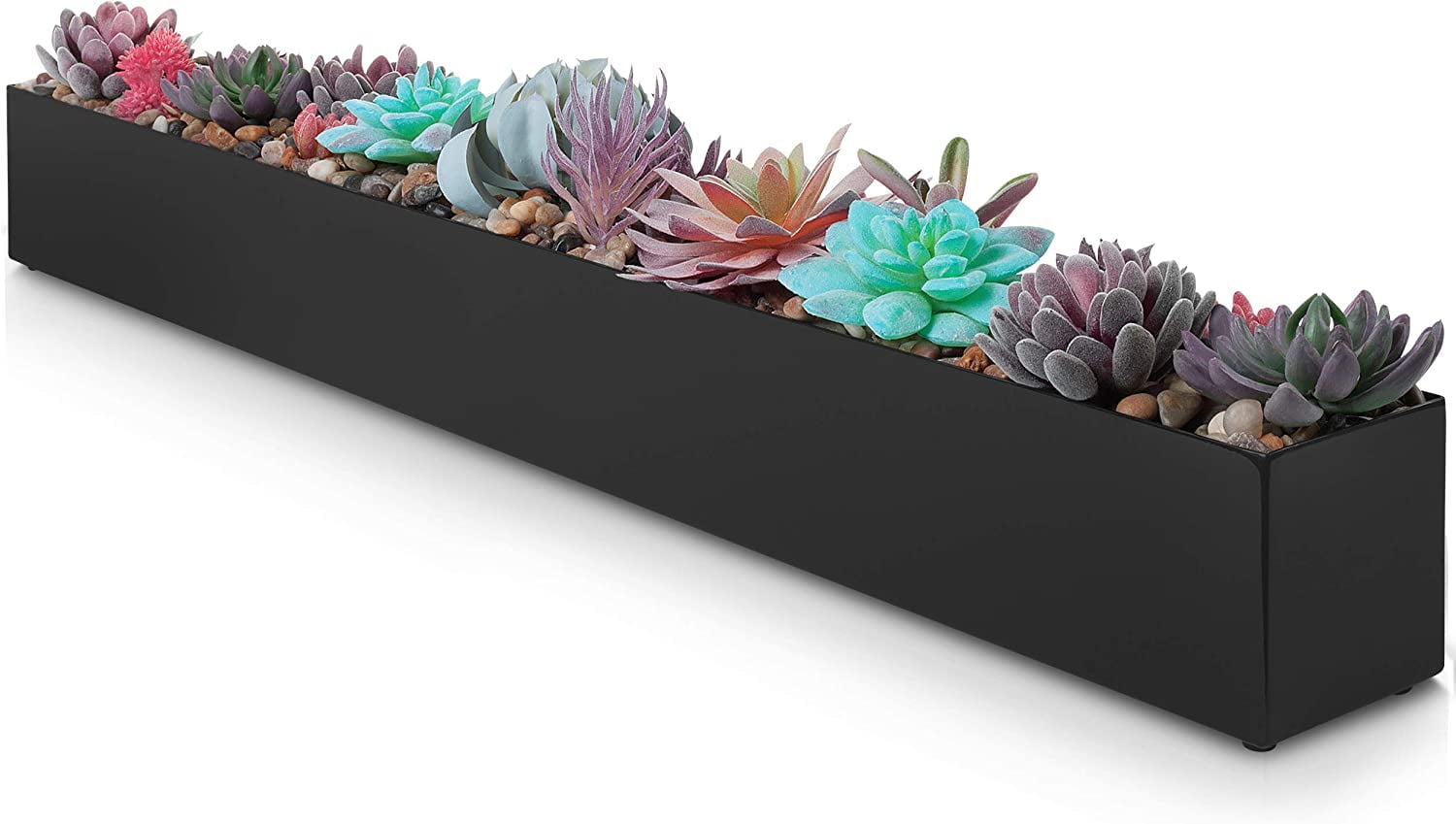 Modern Rectangle Planter Box 32" Metal Planter Ideal as a Long Succulent Planter Rectangular
