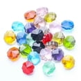 thumbnail image 2 of U8MO 10pcs 12mm Side Hole Flower Faceted Crystal Glass Loose Beads for Jewelry Making-Gray, 2 of 6