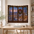 thumbnail image 5 of Snowy Village Through Wooden Window, Cozy Illustration for Christmas Decor Lovers, Village Wall Decor, Christmas Gift, Tapestry Wall Hanging for Living Room and Entryway, 5 of 7