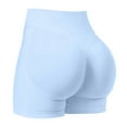 thumbnail image 5 of Ovticza Women Workout Impact Shorts 3.6"/ 4.5"/ 6" Scrunch Butt Lifting Gym Seamless Booty Biker Shorts Sky Blue XL, 5 of 5