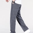 thumbnail image 6 of Mens Classic Relaxed Fit Jeans Stretch Casual Baggy Y2k Skater Vintage Plain Pants Casual Wide Leg Jeans Loose Fit Denim Pants Big & Tall Size M-5XL Gray, 6 of 6