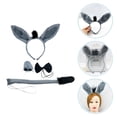 thumbnail image 5 of 1 Juego de accesorios para disfraz de burro, diadema con orejas de burro, pajarita de cola y decoración de nariz, 5 of 5