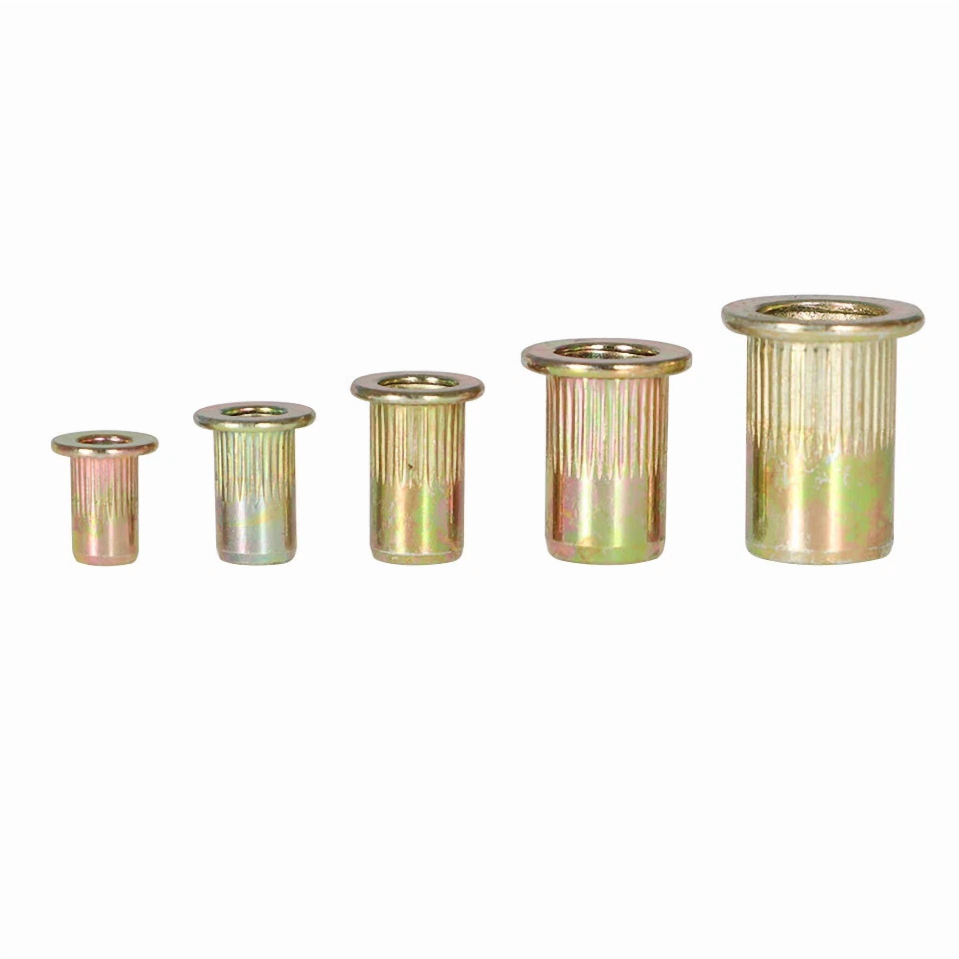 CIRCLE- Zinc Steel Rivet Nut Kit Rivnut 300Pack Nutsert Assort 150Pcs Metric+150Pcs Sae