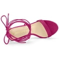 thumbnail image 4 of Sandalias Cordón Arriba Plataforma Tacones De Aguja Para Mujeres Rosa Caliente 37, 4 of 6