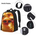 thumbnail image 3 of Disketp Sunglasses Yellow Duck Mochila Estampada de Gran Capacidad con Lonchera y Estuche, Set de 3 Piezas para Estudiantes, 3 of 7
