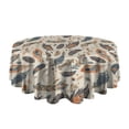 thumbnail image 5 of Design Pattern Round Tablecloth 60 Inch – Waterproof Polyester Table Cover with Full Print Design, Wrinkle Resistant & Washable for Kitchen Dining Party Decor, 5 of 6