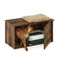 thumbnail image 4 of Furinno FH22303RBR Peli Farmhouse Hidden Cat Litter Box with Divider, Rustic Brown, 4 of 6
