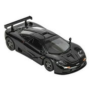 Rhode Island Novelty - Pull Back Die-Cast Metal Vehicle - 1995 MCLAREN F1 GTR (Black)(5 inch) 1:34 Scale