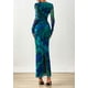 thumbnail image 5 of Vestido PRETTYGARDEN 2025 Floral de Malla Ajustado Maxi Verde Talla L, 5 of 8