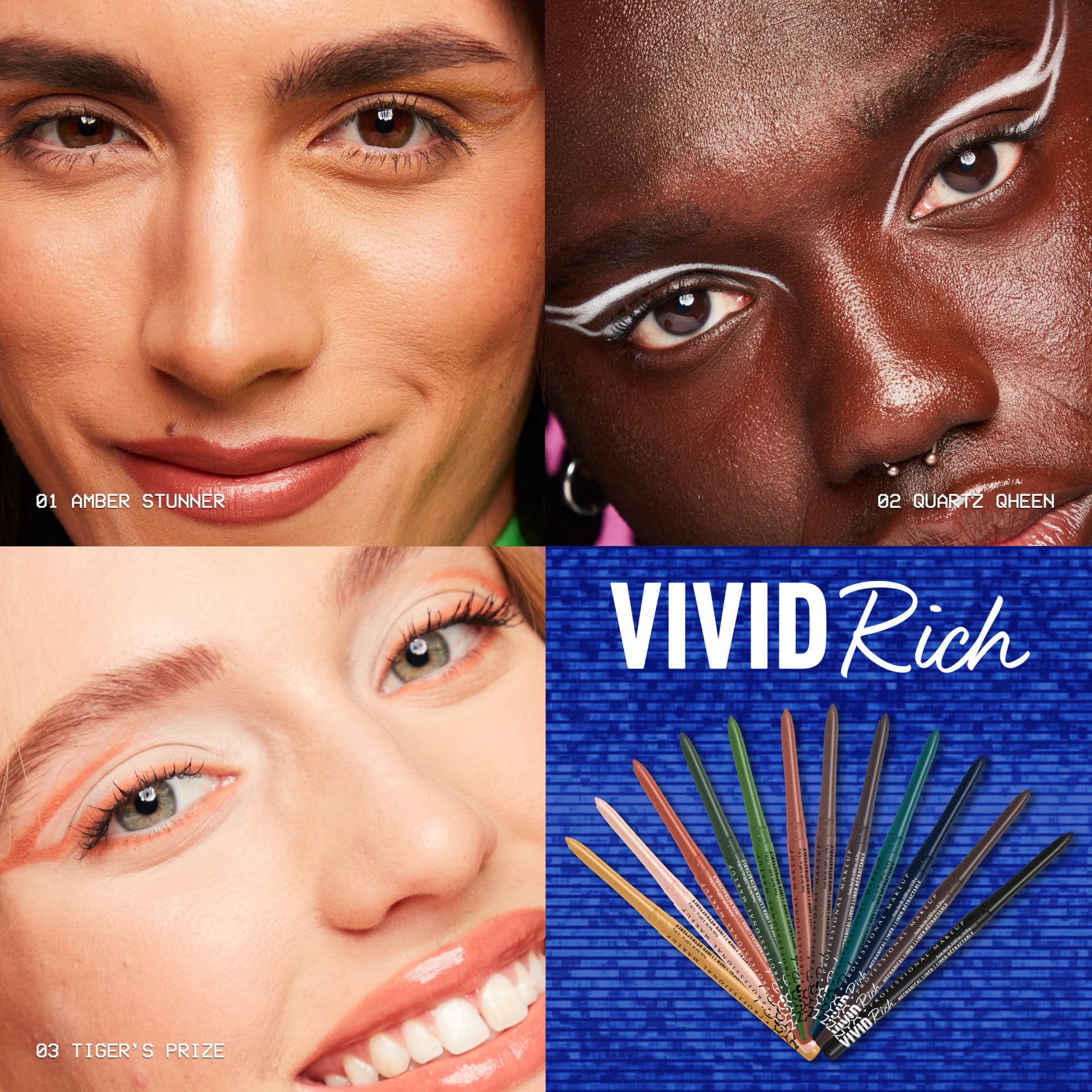 NYX PROFESSIONAL MAKEUP Mechanical Eye Pencil, Vivid Rich Mechanical, Creamy Retractable Eyeliner - Under the Moonstone, Slate Grey Eyeliner