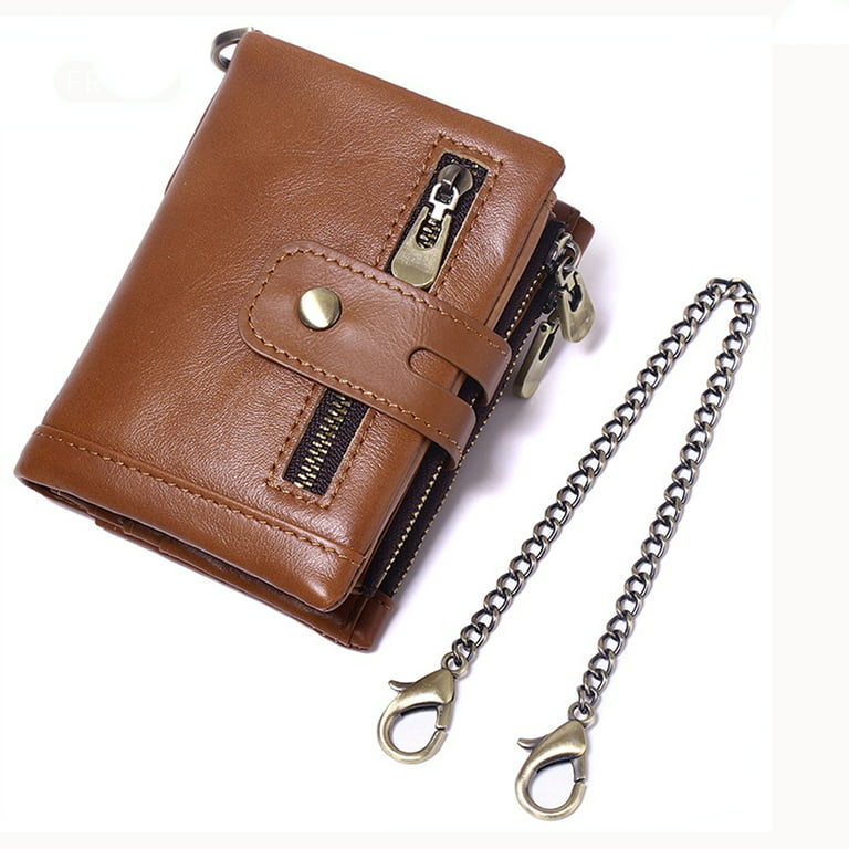 Women' S Outdoor Fashion Trend Solid Color Fringed Leather Card Wallet Wallet Chain for Women Engraved Wallet for Men Kid Wallet Thin Wallet Men