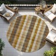 thumbnail image 6 of Addison Rugs Chantille Indoor/Outdoor Transitional Plaid Wheat Washable Round Rug, 8' x 8', 6 of 6