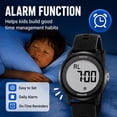 thumbnail image 6 of Kids Digital Watch for Age 4-12 Outdoor Multifunction Watch with Silicone Strap,EL Backlight,Alarm,Stopwatch,Waterproof Watch for Boys Girls, 6 of 9