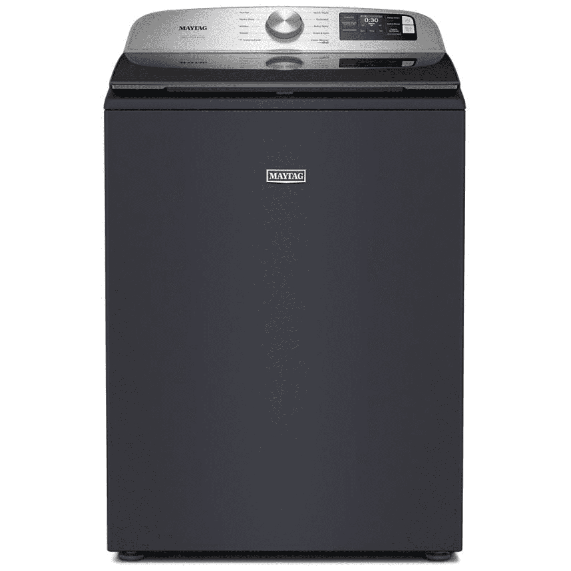 Maytag MTW6205RF 5.2 Cu. Ft. Top Load Agitator Washer with Extra Power and Smart Appliance, Midnight Steel