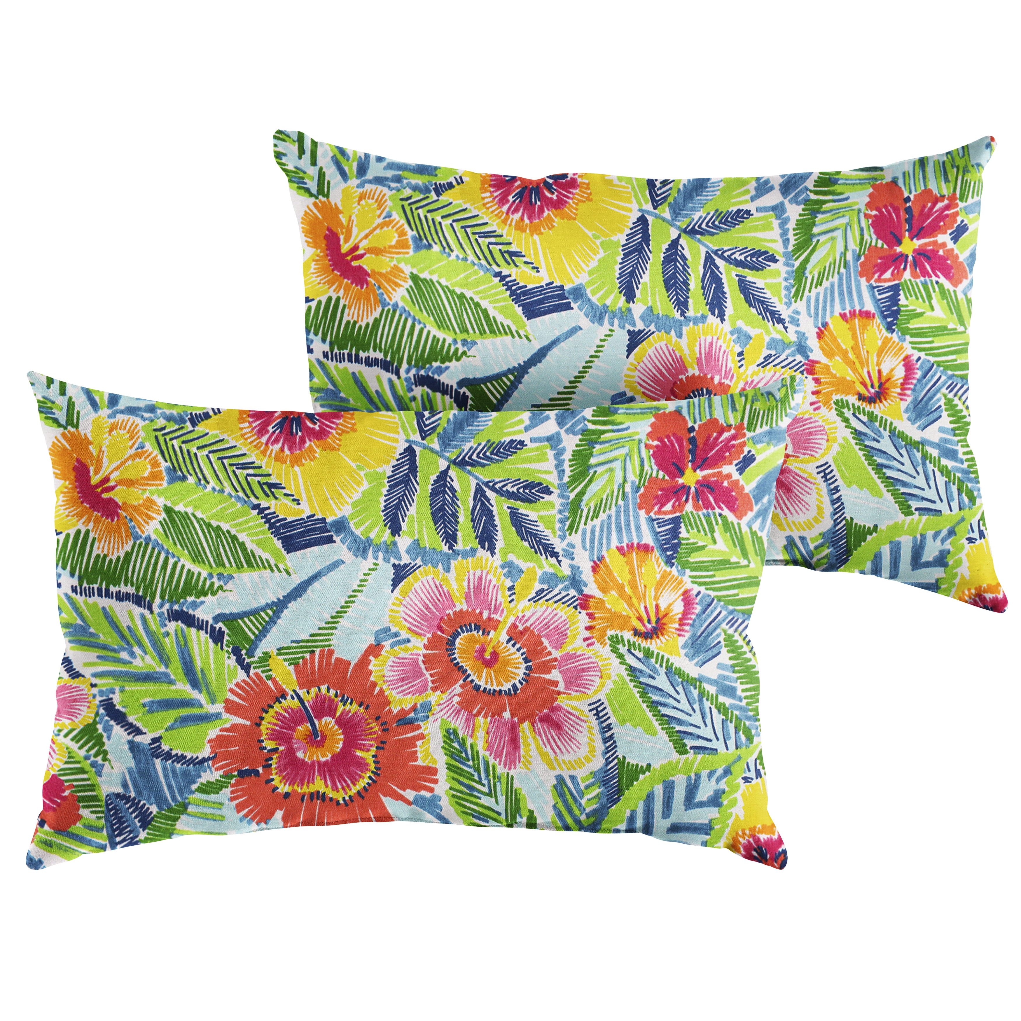 Sorra Home Pensacola Multi Indoor/Outdoor Knife Edge Pillow Set of Two
