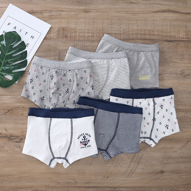 Calzoncillos tipo bóxer para niños, de algodón amina, con cuatro ángulos de protección