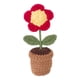 thumbnail image 1 of Mini ramo de flores de ganchillo hecho a mano en maceta, tejido a mano, para regalo de cumpleaños Pequeña flor roja, 1 of 7