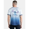 thumbnail image 3 of Disney Stitch Men's & Big Men's Graphic Baseball Jersey, Sizes XS-3XL, 3 of 5