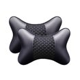 thumbnail image 1 of Pu Cuero Cuello Almohada Cabeza Soporte Protector Cómodo Ergonómico Reposacabezas Respaldo Cojín Asiento De Coche Almohada De Viaje Para Coche Oficina Hogar Yuarrent VI008764-02, 1 of 6