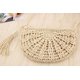 thumbnail image 2 of Bolso de verano para mujer, bandolera de paja, bandolera de playa tejida a mano con borlas JFHHH pequeña, 2 of 5