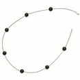 thumbnail image 2 of Sterling Silver Majestik 10-11mm Black Shell Bead 7 Station Necklace, 2 of 3