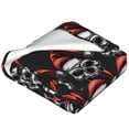 thumbnail image 2 of Salouo Skull santa hat Print Bed Blankets,Flannel Blanket Comfortable Air Conditioning Blanket Lightweight Blanket for Sofa Bed Travel & Couch -50"x40", 2 of 8