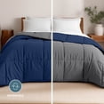 thumbnail image 3 of Bare Home 1800 Collection Reversible Down Alternative Comforter, All-Season, King/Cal King, Dark Blue/Gray, 3 of 10