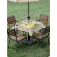 thumbnail image 4 of Outdoor Tablecloth with Umbrella Hole for Patio/Picnic/Party/Camping, Yellow Lemons Waterproof Table Cloth Square Cover Washable, Summer Botanical Fruit Buffalo Lattice (60"x 60"), 4 of 9