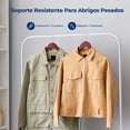 thumbnail image 4 of Ganchos de Madera Premium Serenelife, Ahorradores de Espacio, Resistentes, con Gancho Metálico Giratorio de 360°, para Abrigos, Pantalones y Vestidos, Cereza, Pack 50, 4 of 7