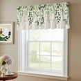 thumbnail image 6 of 2 Pack Vintage Valance for Window Watercolor Eucalyptus Leaf Country Linen Background Kitchen Valance Rod Pocket Short Curtain Topper Decorative Window Treatment for Living Room Bedroom 54"x18", 6 of 8