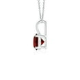 thumbnail image 2 of ANGARA Natural V-Bale Round Garnet Solitaire Pendant in 925 Sterling Silver for Women (Size-5mm) | January Birthstone, Birthday, Anniversary, Jewelry Gift for Women | Natural Garnet Necklace, 2 of 9