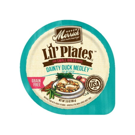 Merrick Lil' Plates Grain-Free Samll Breed Dainty Duck Medley Wet Dog Food, 3.5 oz (Case of 12)