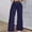 Dark Blue, variant on Womens Wide Leg Pants Dressy Hollow out High Waist Flare Pant Loose Casual Sexy Aesthetic Club Y2k Trousers
