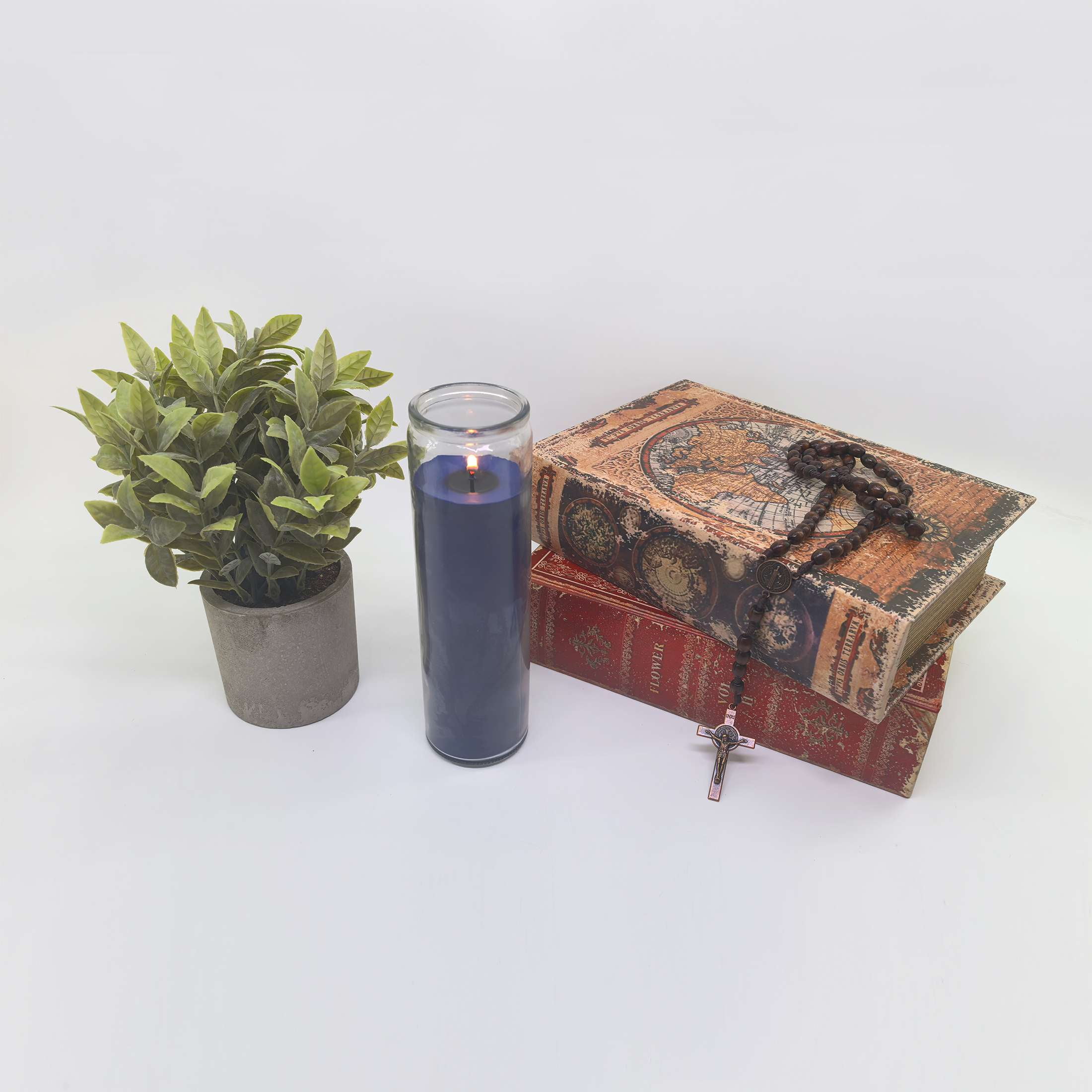Unscented Jar Candle, Blue