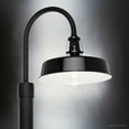 thumbnail image 4 of Luxury Industrial Post Light, Medium Size: 17''H x 18.5''W, with Farmhouse Style Elements, Gloss Black Finish, UHP1491 from the Gary Collection by Urban Ambiance, 4 of 5