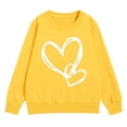 thumbnail image 4 of Atogsazn Toddler Girls Hearts Sweatshirt Kids Boys Casual Long Sleeve Pullover Sweatshirts Loose Fit Tops Clothing 01-Yellow 10-11 Years Fashion, 4 of 4