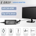 thumbnail image 4 of 14V AC Charger for Samsung 27” CF591 C27F591FDN LC27F591FDNXZA CF390 Monitor Power Cord, 4 of 7