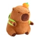 thumbnail image 2 of Muñeco de peluche capibara de 30 cm, decoración del hogar, animal de peluche coleccionable realista de dibujos animados naranja marrón oscuro, 2 of 9