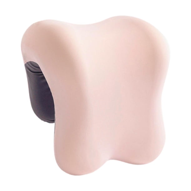 Almohada de espuma viscoelástica para el cuello para silla de oficina, suave, para dormir en el escritorio Rosa