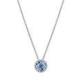 thumbnail image 3 of Lafonn Birthstone Sterling Silver Platinum Plated Lassire DECEMBER Necklace (Appx 1.05 cttw Blue Topaz Appx 0.85 cttw), 3 of 5