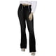 thumbnail image 2 of Pntutb moda mujer botón sólido cintura alta bolsillo Jeans pantalones bengalas pantalones de mezclilla Pntutb Pntutb-2641, 2 of 8