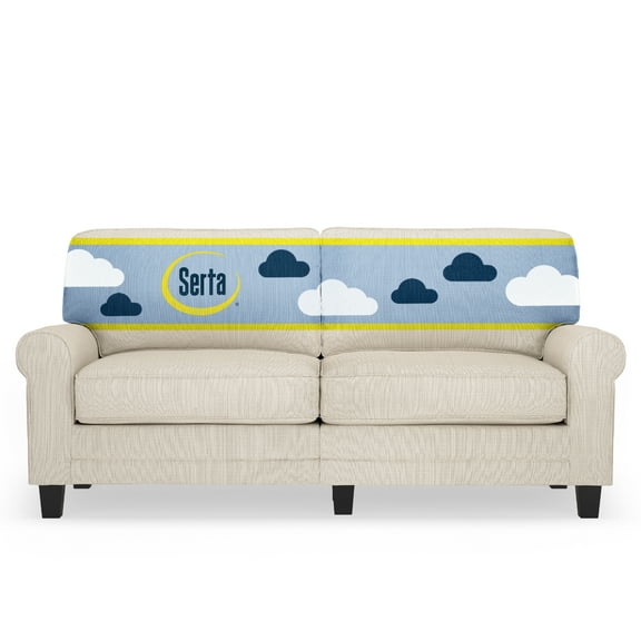 Serta Copenhagen 73" Rolled Arm Sofa with Removable Covers Buckwheat Beige