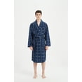 thumbnail image 1 of FELEMO Mens Short Robe Lightweight Bathrobe for Men（Blue/XL/2XL）, 1 of 3