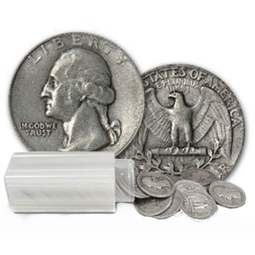 Washington Quarters 90% Silver $10 Face Value Roll of 40