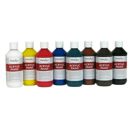 UPC: 0075176101301 | Handy Art Acrylic Paint 8 oz. Primary 8-Color Set