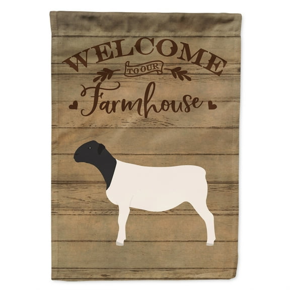 Carolines Treasures CK6922CHF Dorper Sheep Welcome Canvas House Size Outdoor-Flags, Multicolor